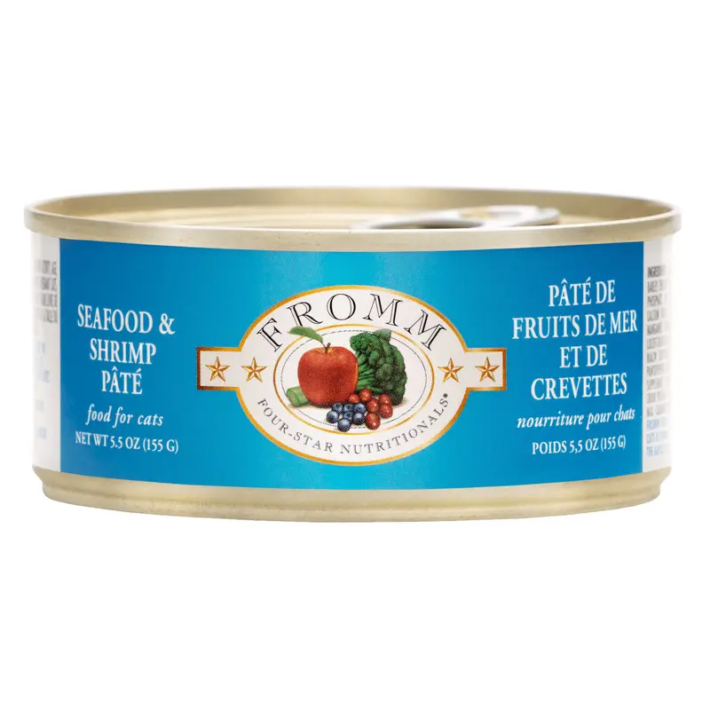 Fromm Four-Star Seafood & Shrimp Pate Canned Cat Food 5.5 oz