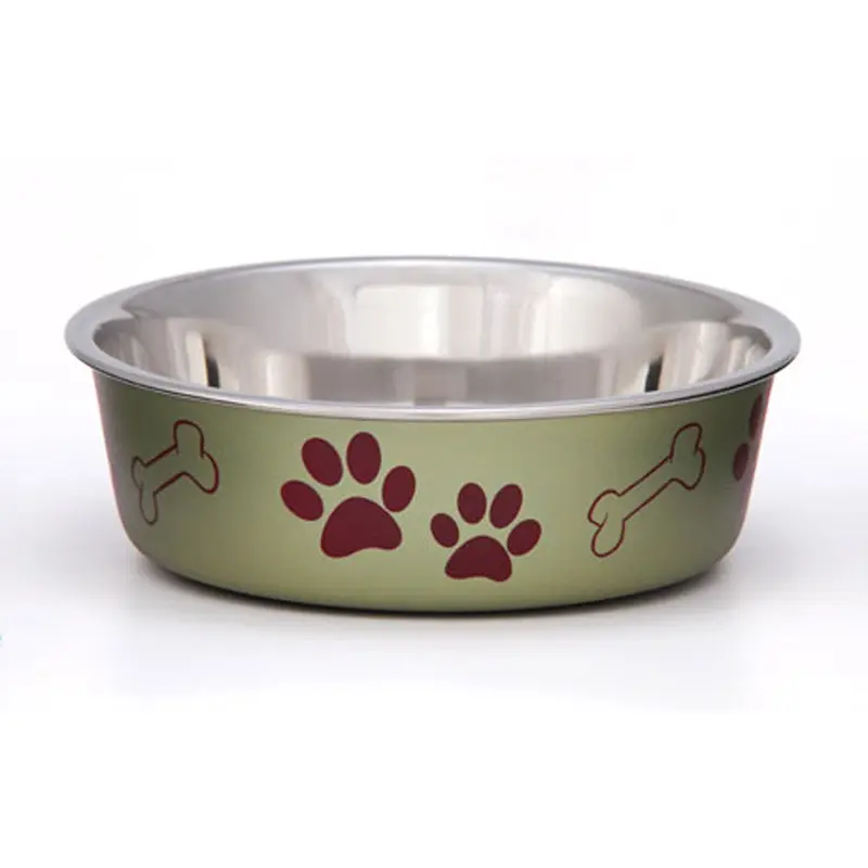 Loving Pets Metallic Dog Bowl Artichoke MD