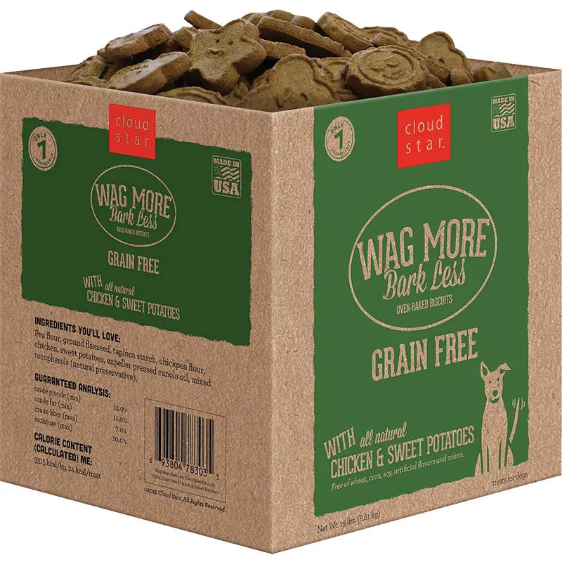 Cloud Star Wag More Bark Less Oven Baked Dog Treats Chicken & Sweet Potatoes 19lb 