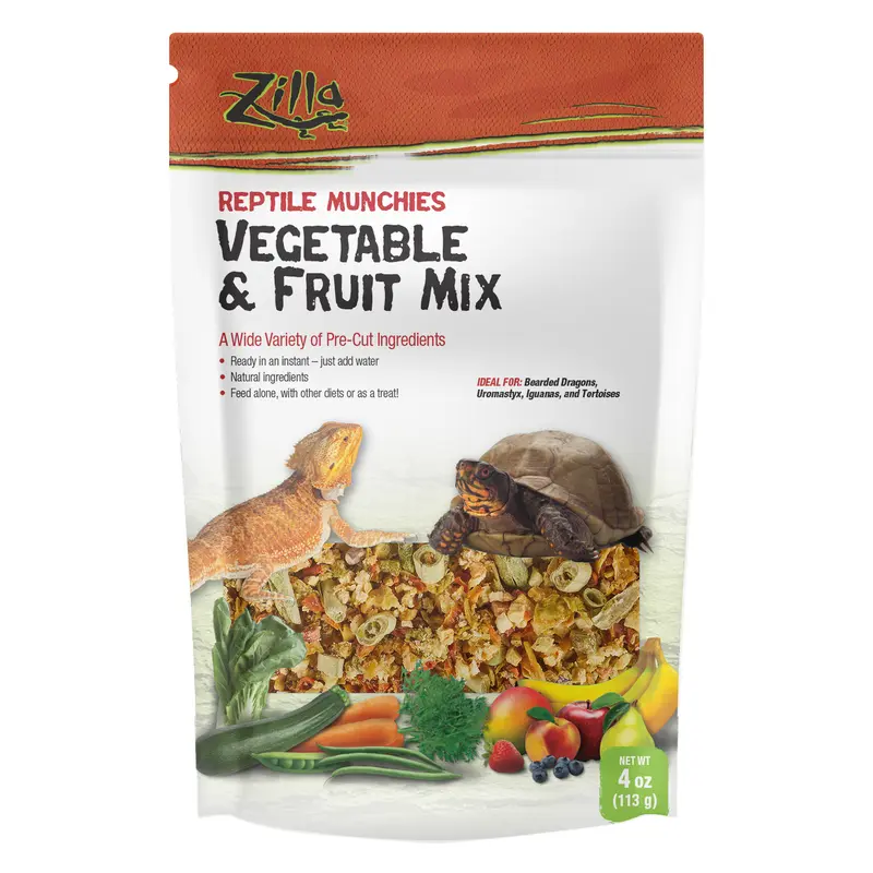 Zilla Reptile Munchies Vegetable and Fruit Mix 4 Ounces