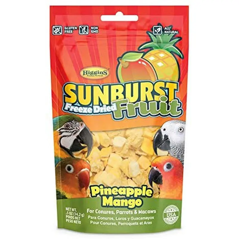 Higgins Sunburst Freeze Dried Pineapple Mango Bird-Conure/Parrot/Macaw .5z C=8 