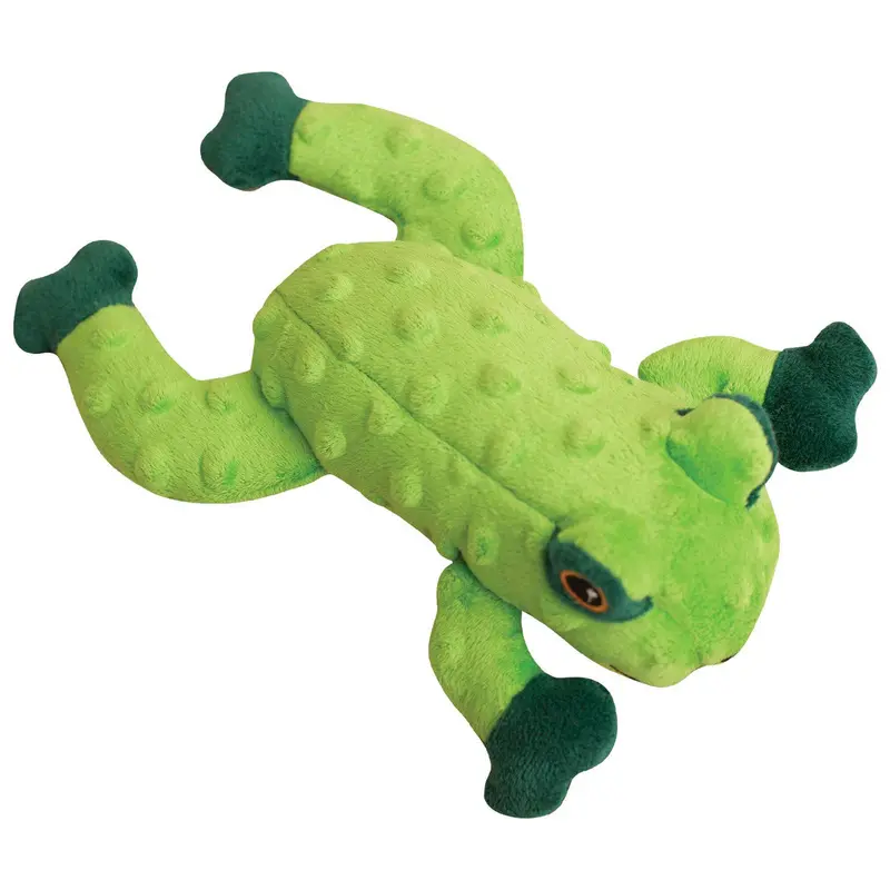 Snugarooz Lilly the Frog Green Dog Toy-10" 