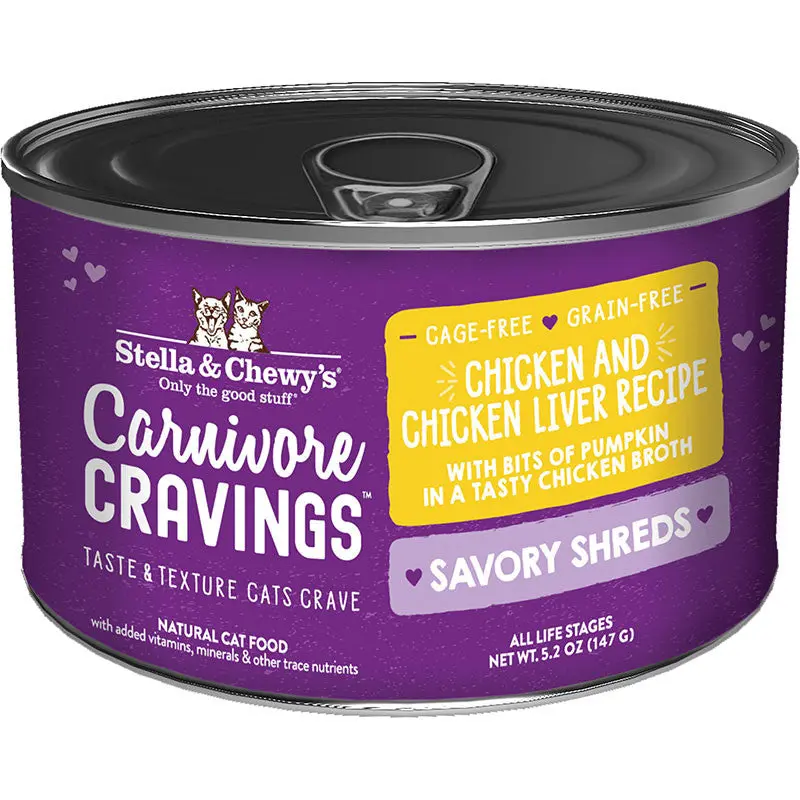 Stella & Chewy's Cat Carnivore Cravings Shred Chicken & Liver 5.2oz