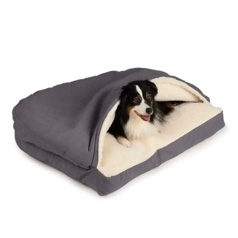 Snoozer Cozy Cave Rectangle Dog Bed Medium Gray