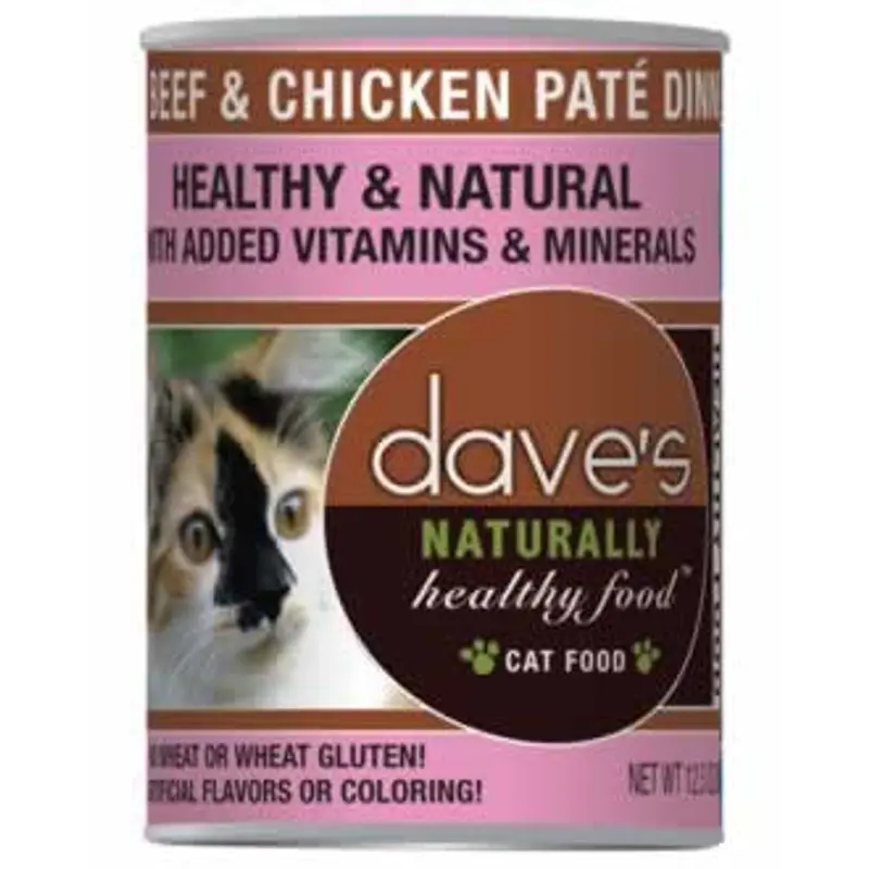 Dave's Pet Food Beef & Chicken Canned Cat Food 12.5oz