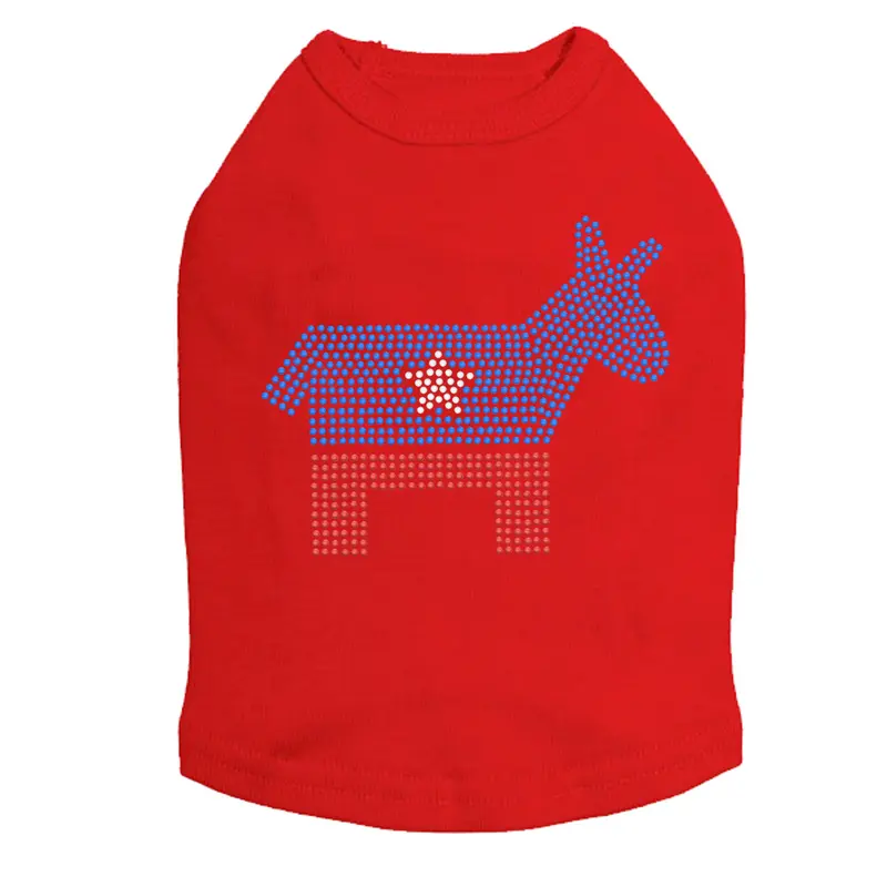 Patriotic Donkey - Dog Tank