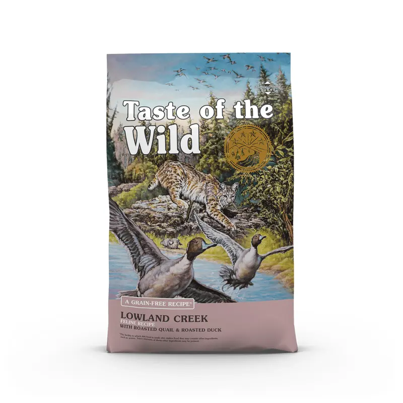 Taste of the Wild Adult Lowland Creek Quail and Duck Feline Food (5lb)