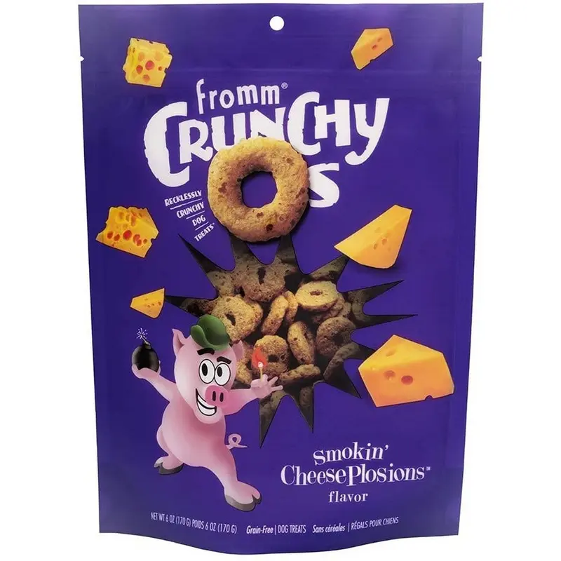 Fromm Crunchy O's Smokin' CheesePlosions Dog Treats - Cheese & Veggies - 26oz Bag