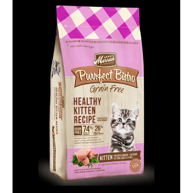 Merrick Kitten Recipe Grain Free Dry Cat Food 4lb