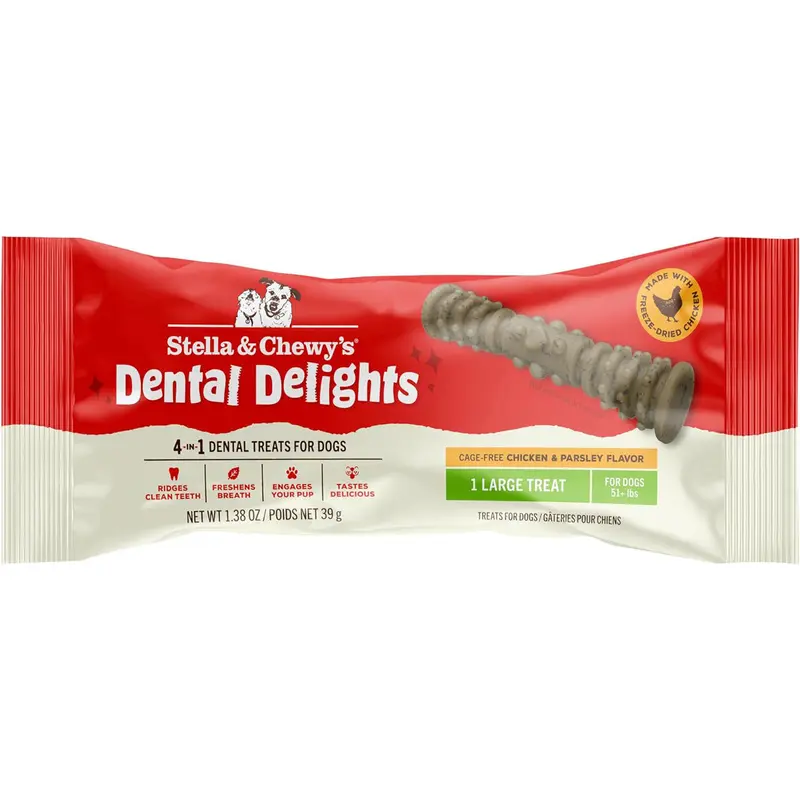 Stella & Chewy's Dental Delights Freeze-Dried Chicken Large Dog Treat