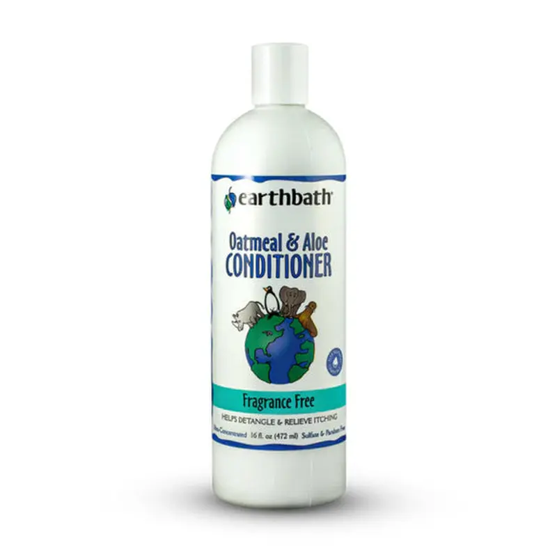 Earthbath Oatmeal & Aloe Fragrance-Free Conditioner for Dogs & Cats 16oz
