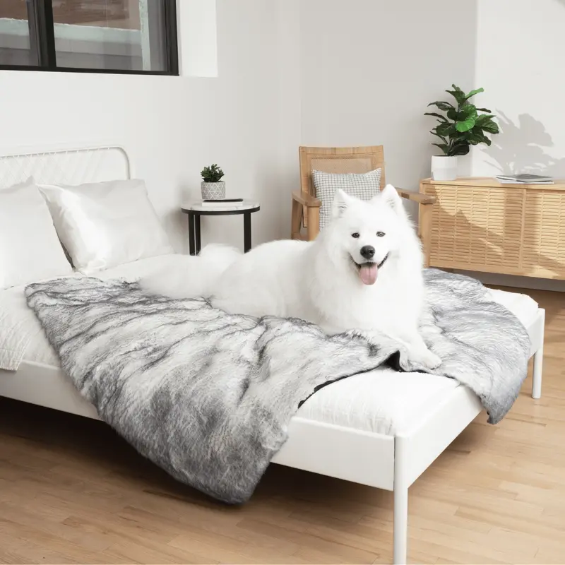 PupProtector Luxe Waterproof Faux Fur Blanket - Ultra Plush Arctic Fox