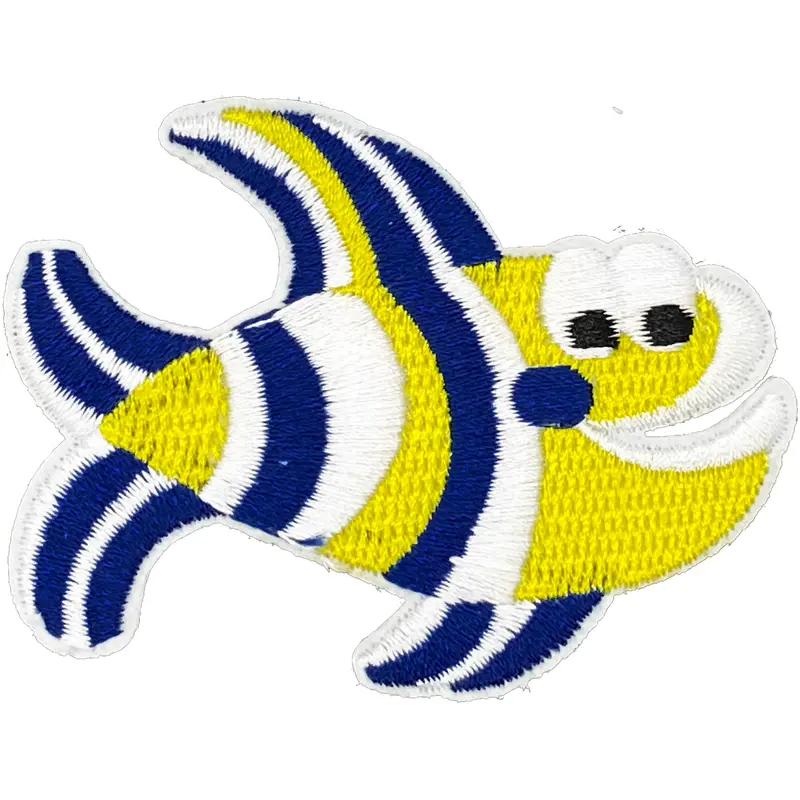 Yellow & Navy Fish - Patch