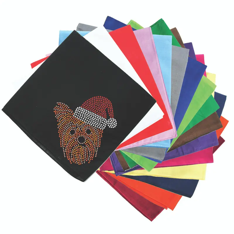 Yorkie Face  2 with Santa Hat - Bandana