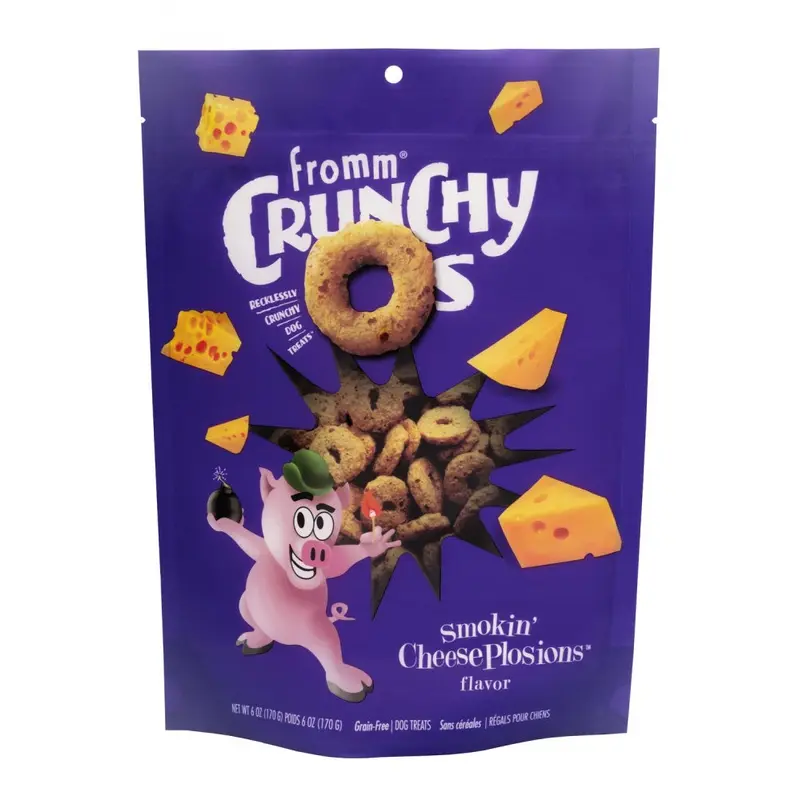 Fromm Grain Free Crunchy Os Smokin' CheesePlosions Flavor 6oz bag of Dog Treats