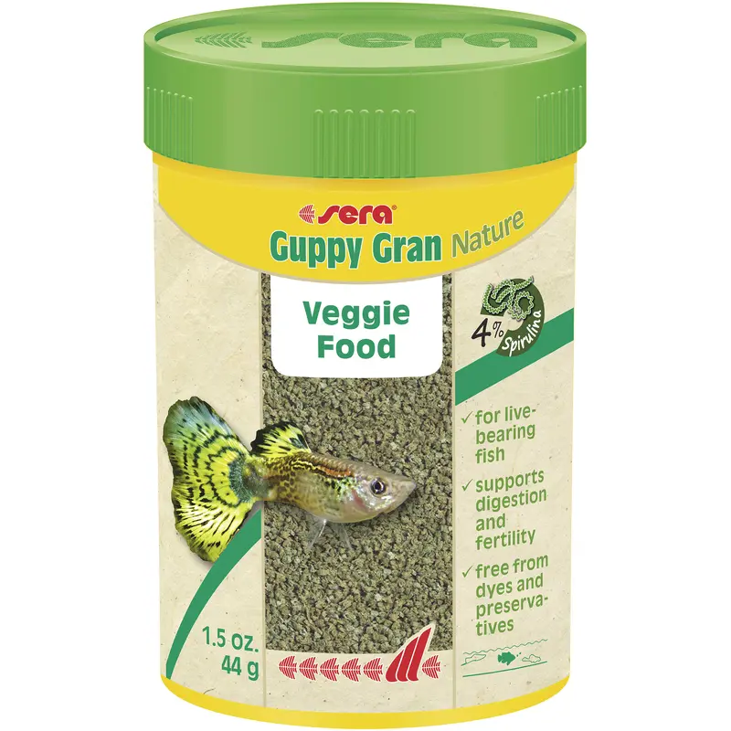 Sera Guppy Gran Nature Food, 1.5 oz.