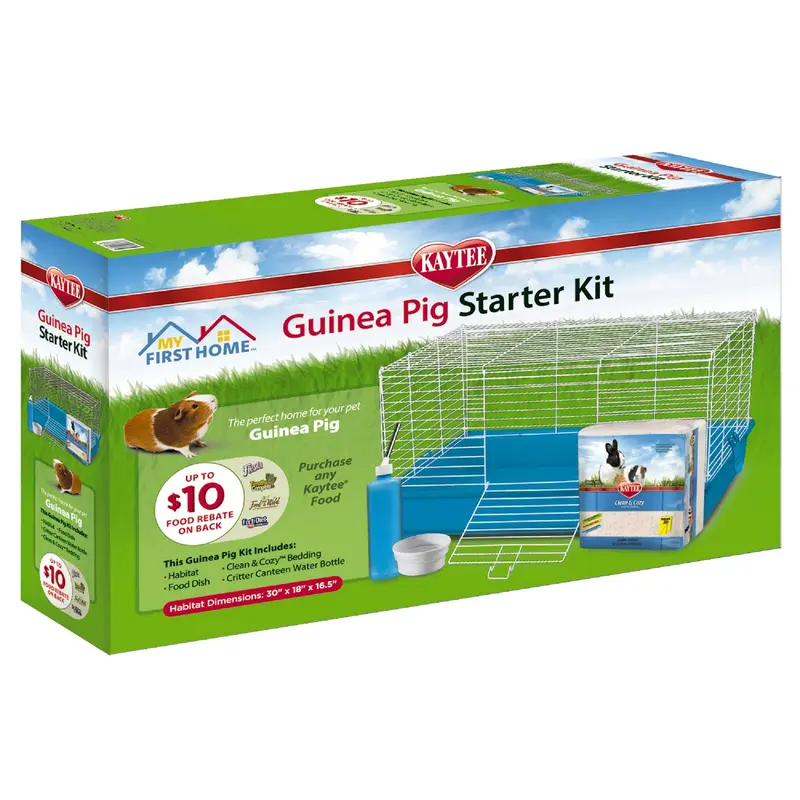 Kaytee My First Home Guinea Pig Starter Kit 30  x 18  x 16.5