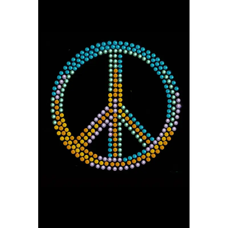 Peace Sign (Blue, Orange, Yellow, & Green) - Custom Tutu
