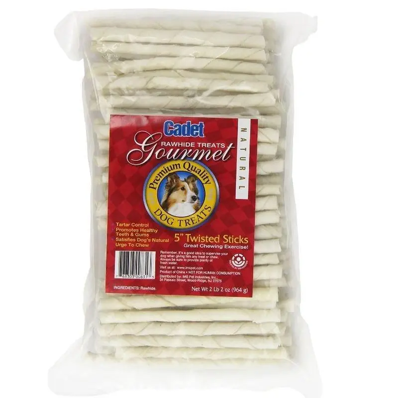 Cadet White Rawhide Twisted Sticks