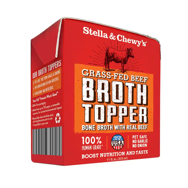 Stella & Chewy's Grass-Fed Beef Broth Topper Wet Dog Food 11oz
