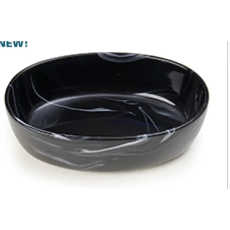 Petrageous Black Fancy Marble Oval 7 x 4.5"