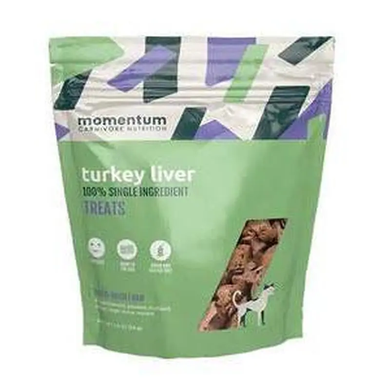 Momentum Carnivore Nutrition Cat Treat Freeze Dried Turkey Liver Cat Treats 1.9 oz