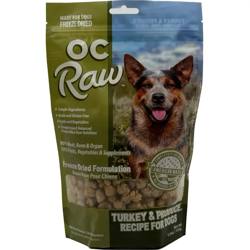 OC Raw Dog Food FD Turkey & Produce Sliders