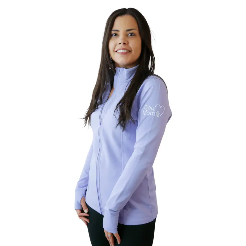 Dog Mom Essentials Full Zip Jacket - Lilac