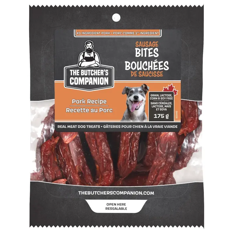 The Butchers Companion Sausage Bites Pork Recipe Dog Treats (6.17oz)