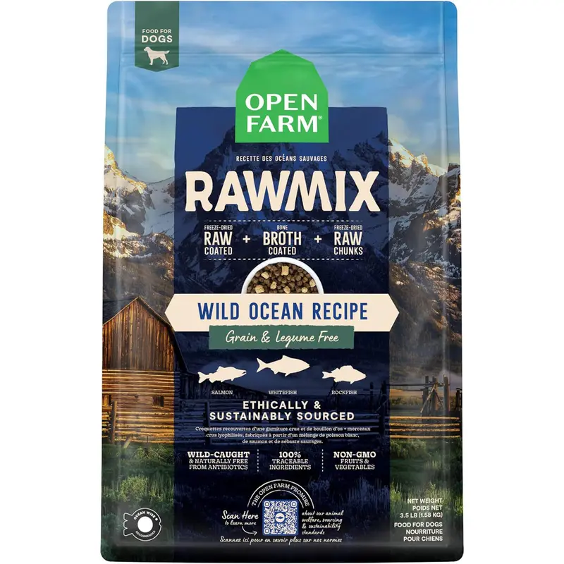 Open Farm RawMix Grain-Free Dry Dog Food - Wild Ocean - 3.5lb Bag