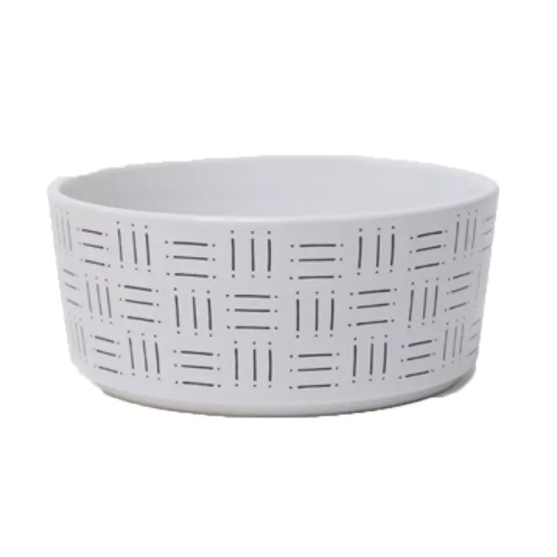 Waggo Mudcloth Line Print Bowl Medium