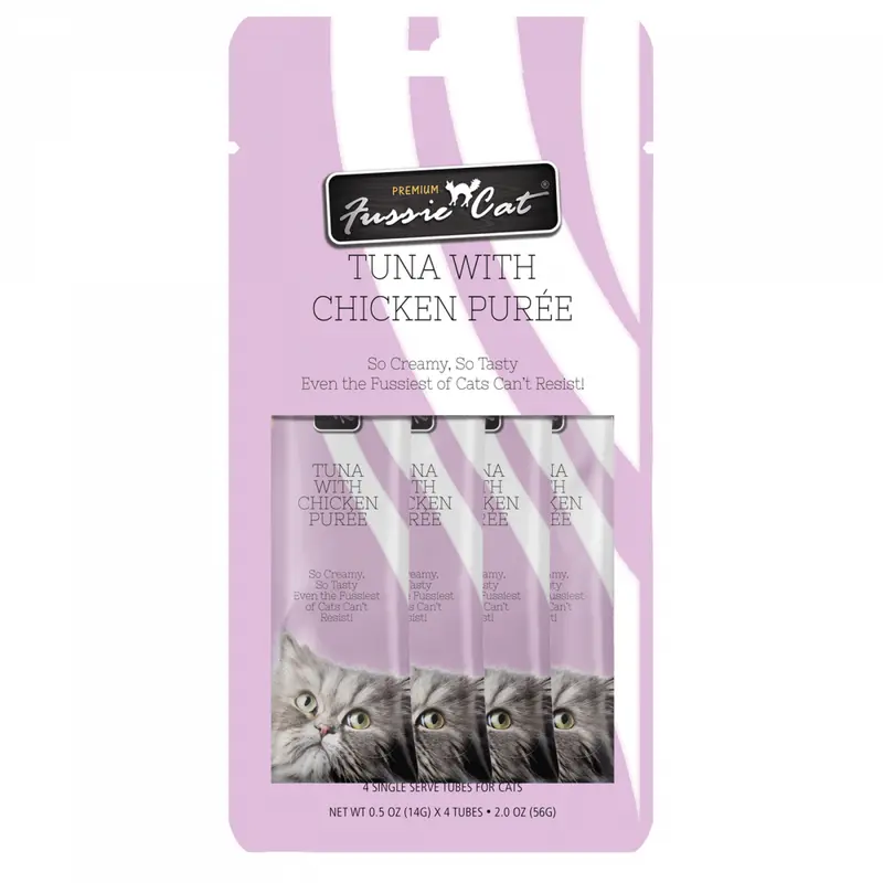 Fussie Cat Tuna with Chicken Puree Canned Cat Treat Food Topper