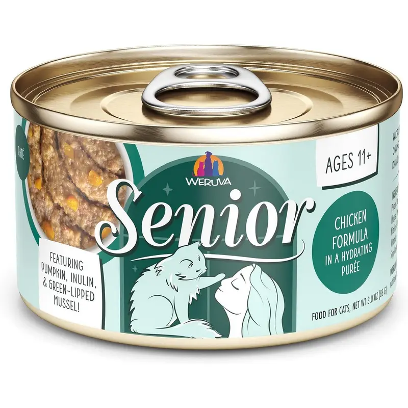Weruva Cat Senior 11+ Wet Cat Food - Chicken in Gravy - 3oz Can