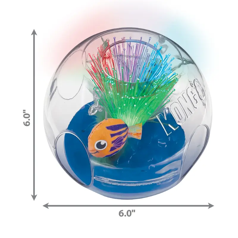 Kong Cat Toy Bat-A-Bout Glow Aquarium