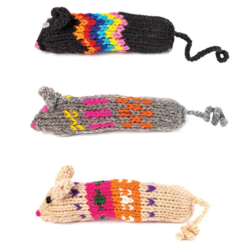 Chilly Dogs Wooly Mice Organic Catnip Cat Toy Single Assorted