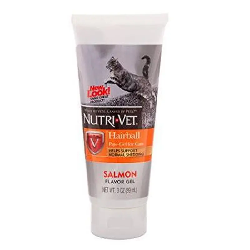 Nutri-Vet Cat Hairball Paw Gell 3 oz Salmon Flavor