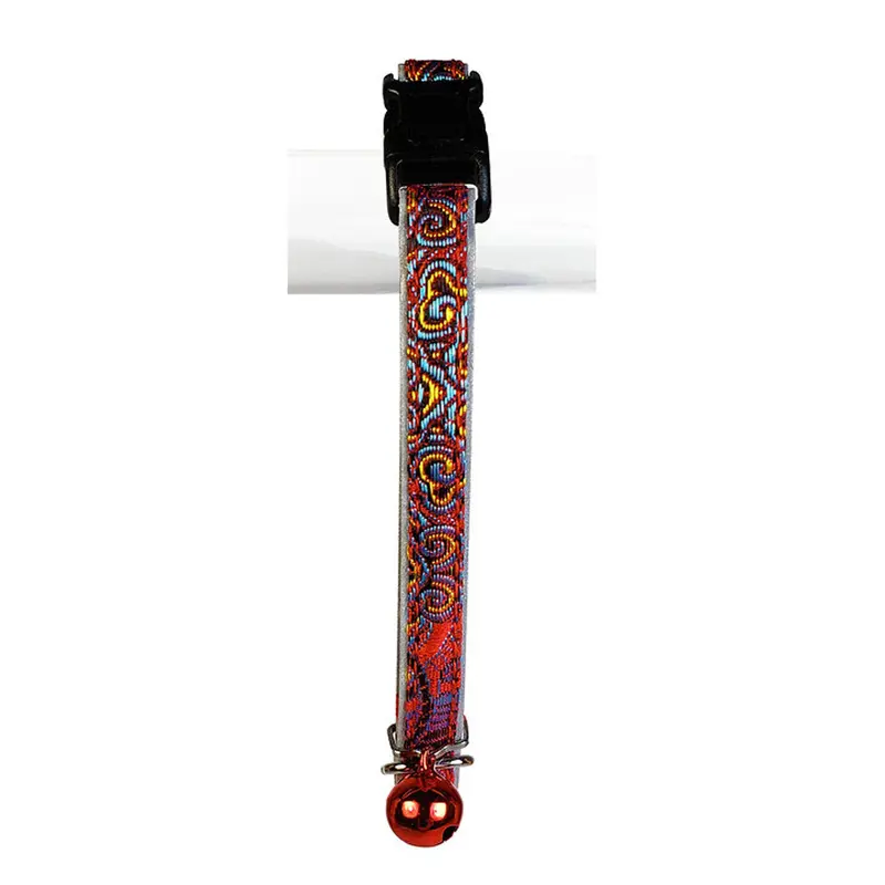 Goli Design Polyester Jeweli Red Reflective Cat Collar 7.25"