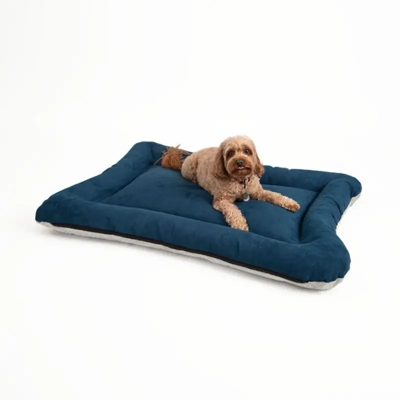 Snoozer All Day Reversible Dog Bed Large Sapphire Ivory
