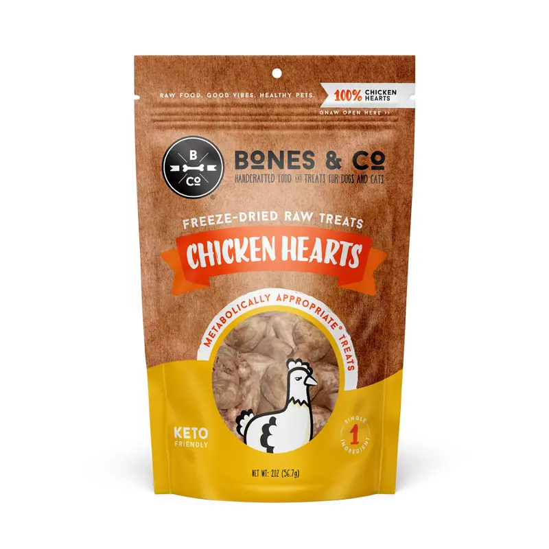 Bones & Co Freeze Dried Chicken Hearts 1.9 oz.