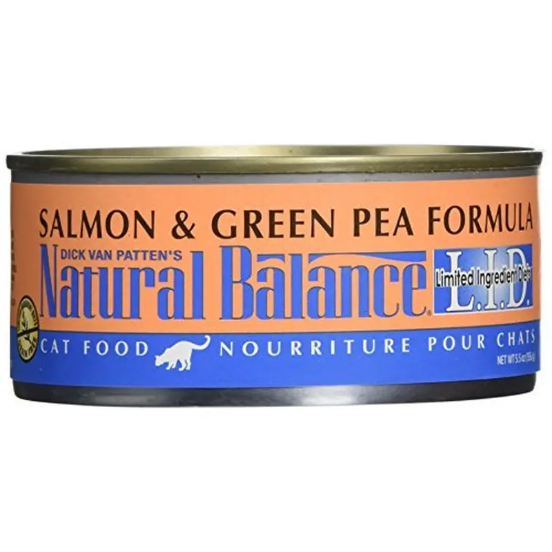 Dick Van Patten's Natural Balance Limited Ingredient Salmon and Green Pea Canned Cat Food 5.5 oz.