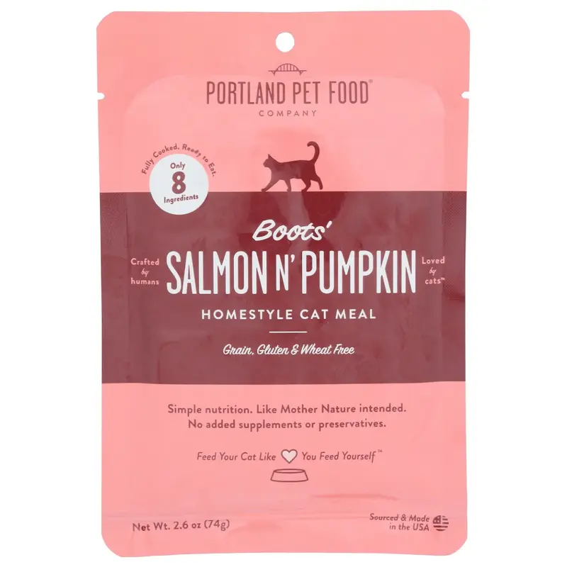 Portland Pet 2.6 oz Salmon Pumpkin Cat Meal