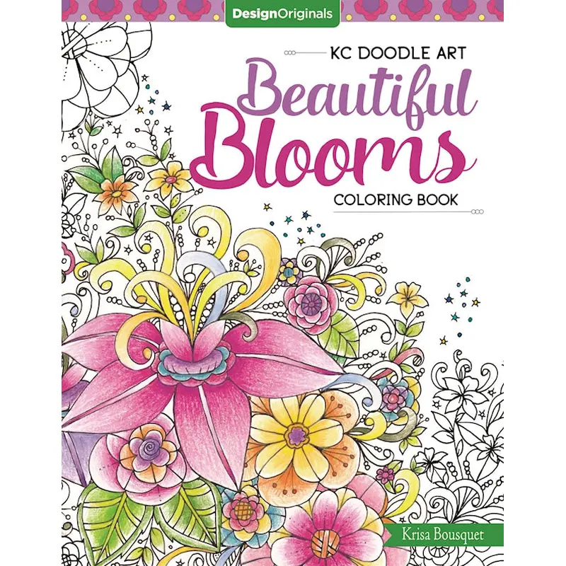 KC Doodle Art Beautiful Blooms Coloring Book