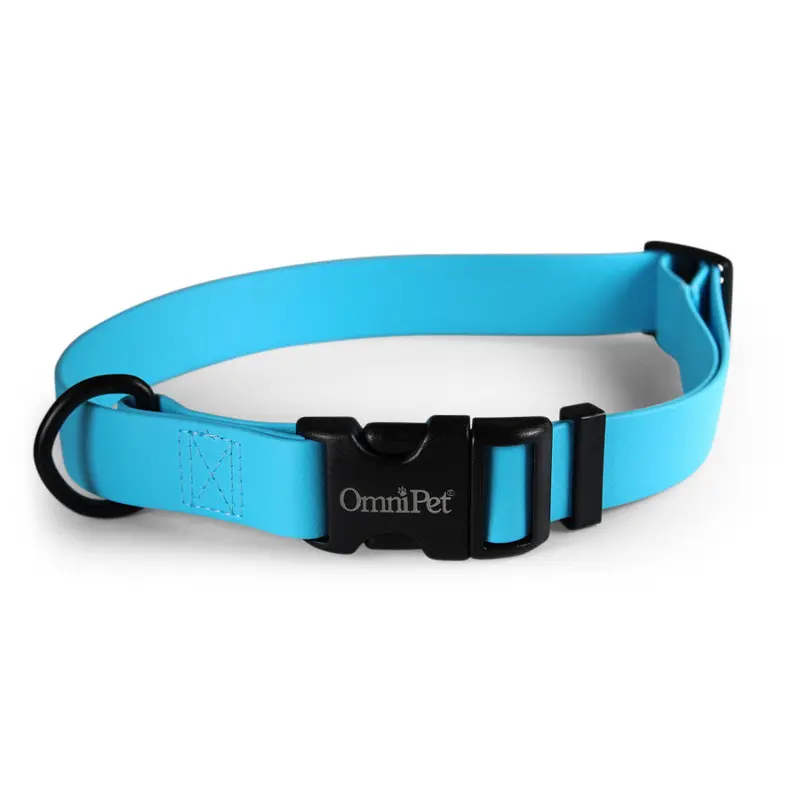 Light Blue Carnival Biothane Dog Collar / Lead