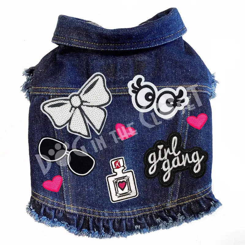 Girl Gang Cutie Denim Dog Jacket