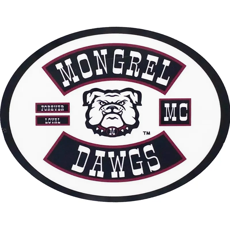 Mongrel Dawg Oval VINYL Transfer - (Patch) - 4