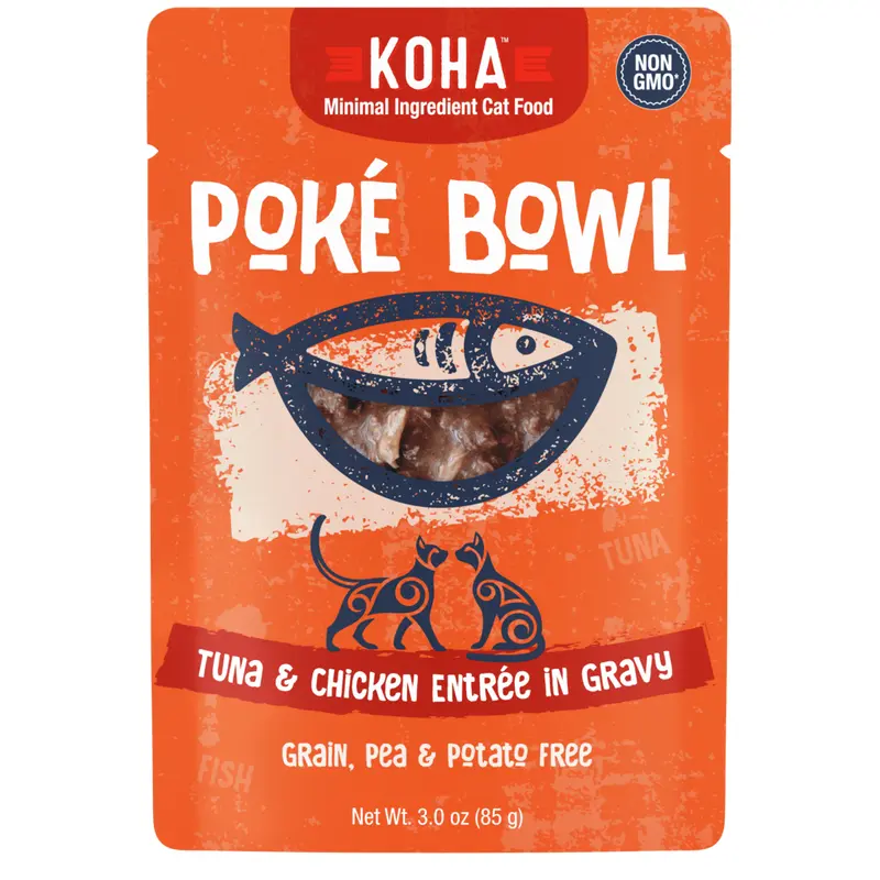 Koha Pok Bowl Tuna & Chicken Entre in Gravy for Cats