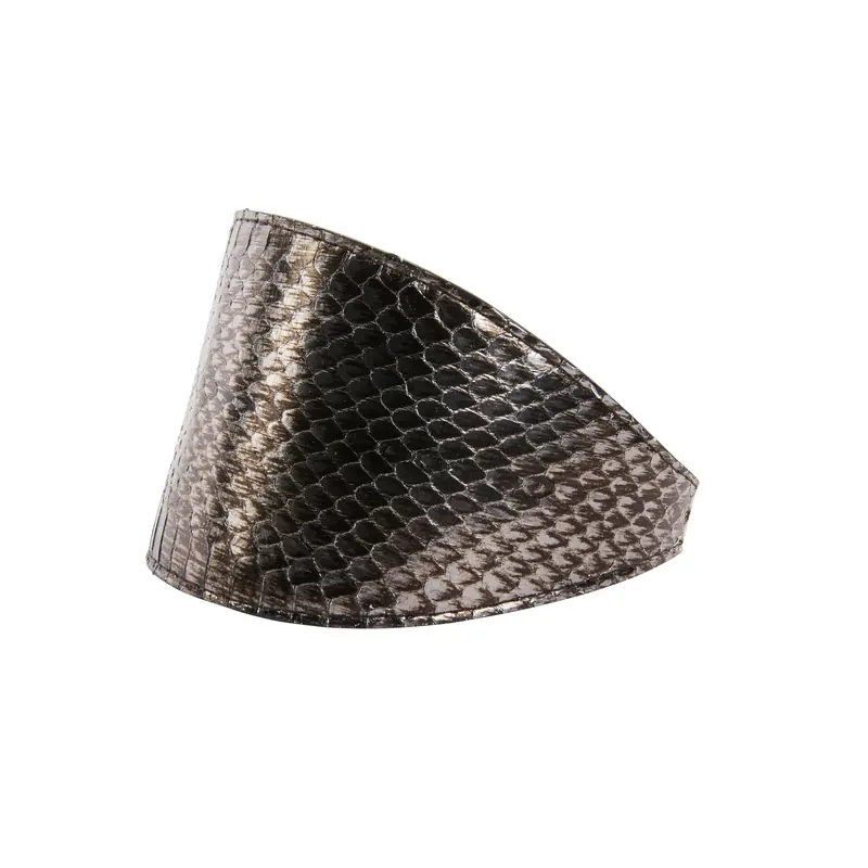 Luxury Pet Fashion Gun-Metal Grey Snake 4 Collar