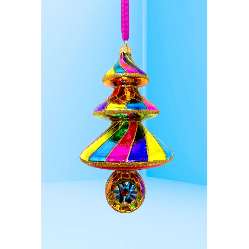 Roulette Tree Reflector Glass Ornament