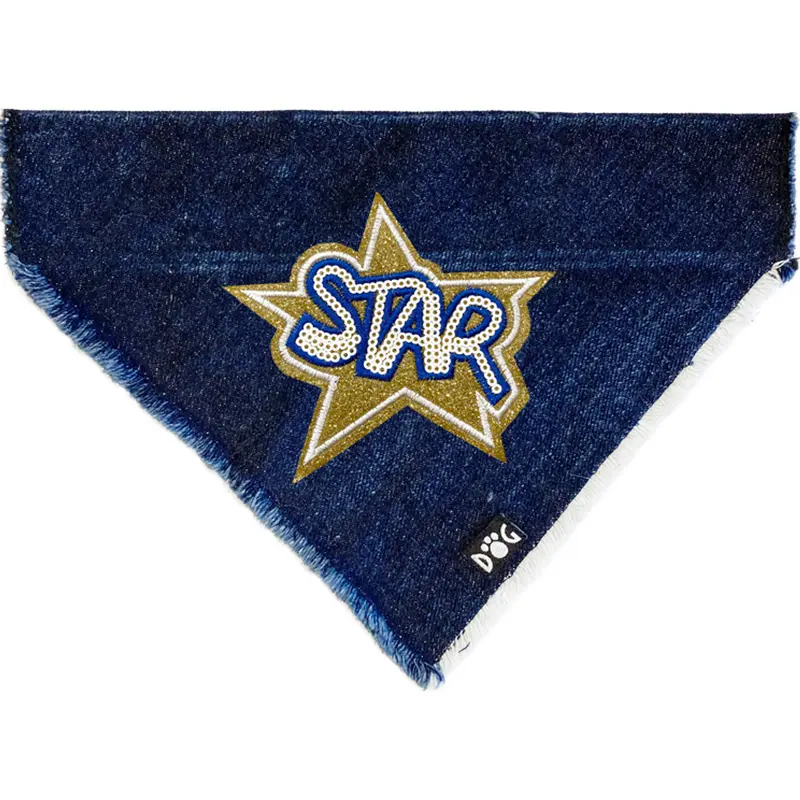 Glitter Star Denim Bandana