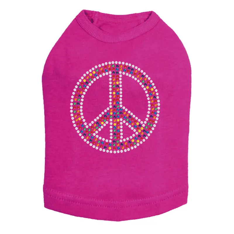 Peace Sign (Multicolor) - Dog Tank
